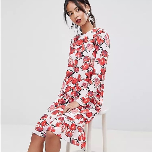 🆕ASOS Floral-Print Shift Dress, brand new!✨XL - Picture 2 of 9